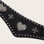 PENDRA Celesra Black Heart Gothic Corset Belt