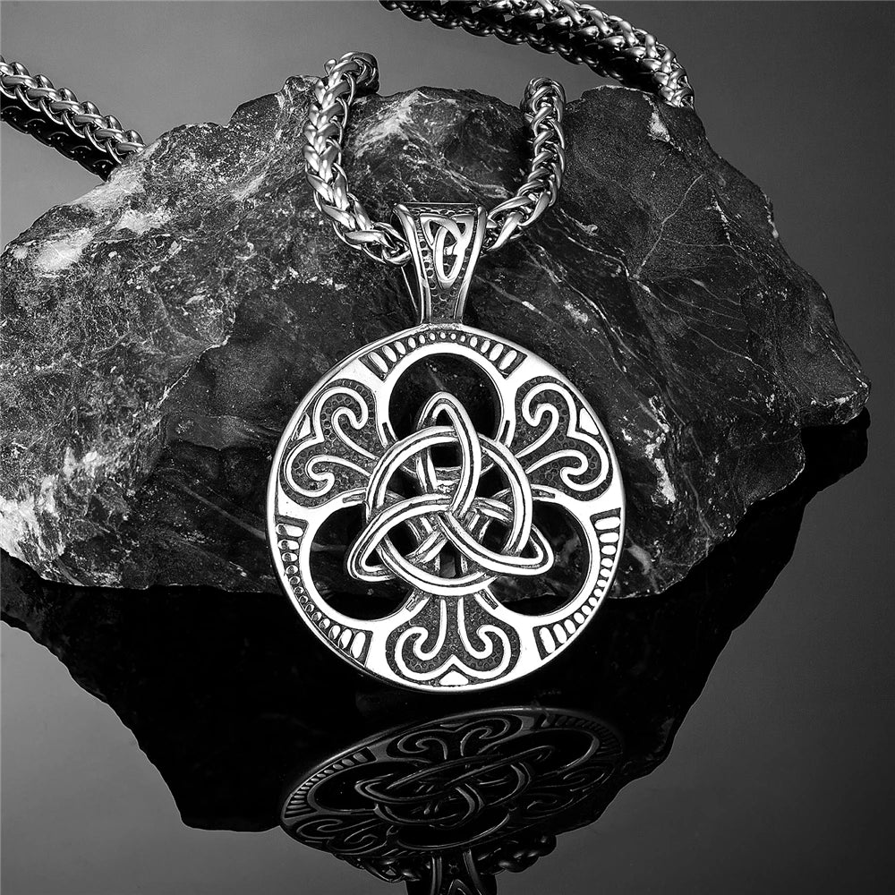 PENDRA Celtic Knot Gold Viking Necklace
