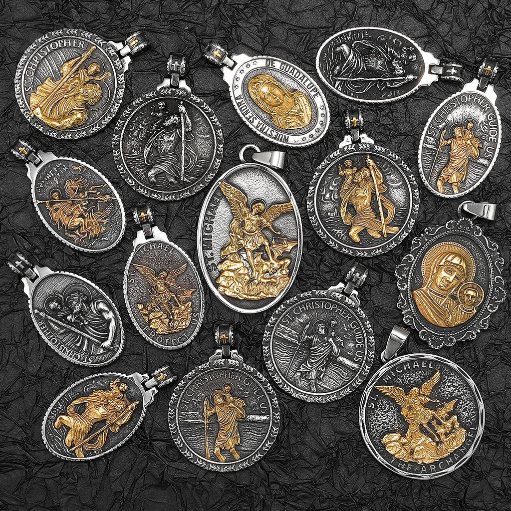 PENDRA Jesus Angel Virgin Steel Necklace
