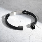 Stylsh Customized Bracelets for Men,Double Microfiber Round Leather Rope Wristband,Personalized Gentle Gifts to AHusband