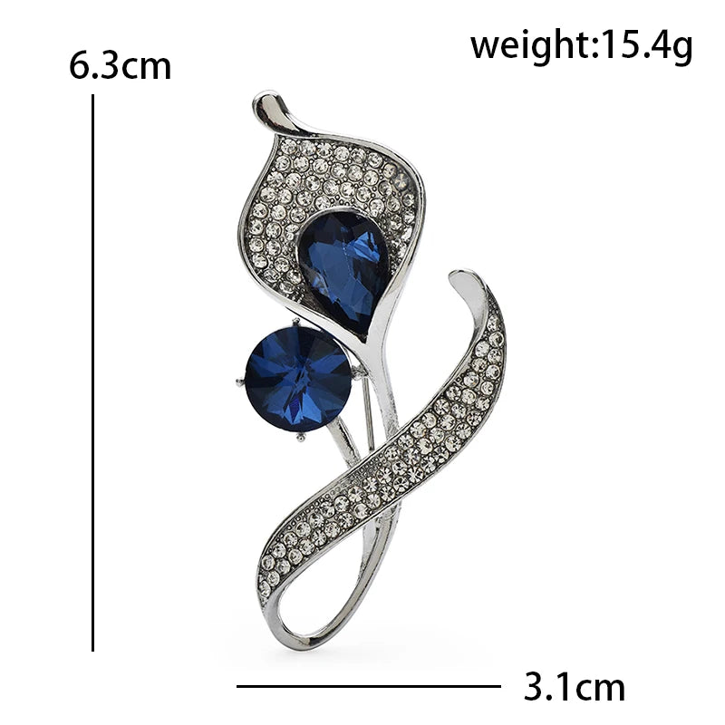 PENDRA Florielle15 Rhinestone Brooch