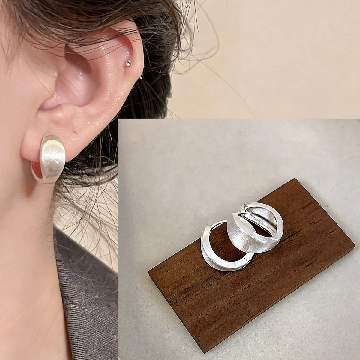 PENDRA Liquid Lava Sterling Silver Earrings