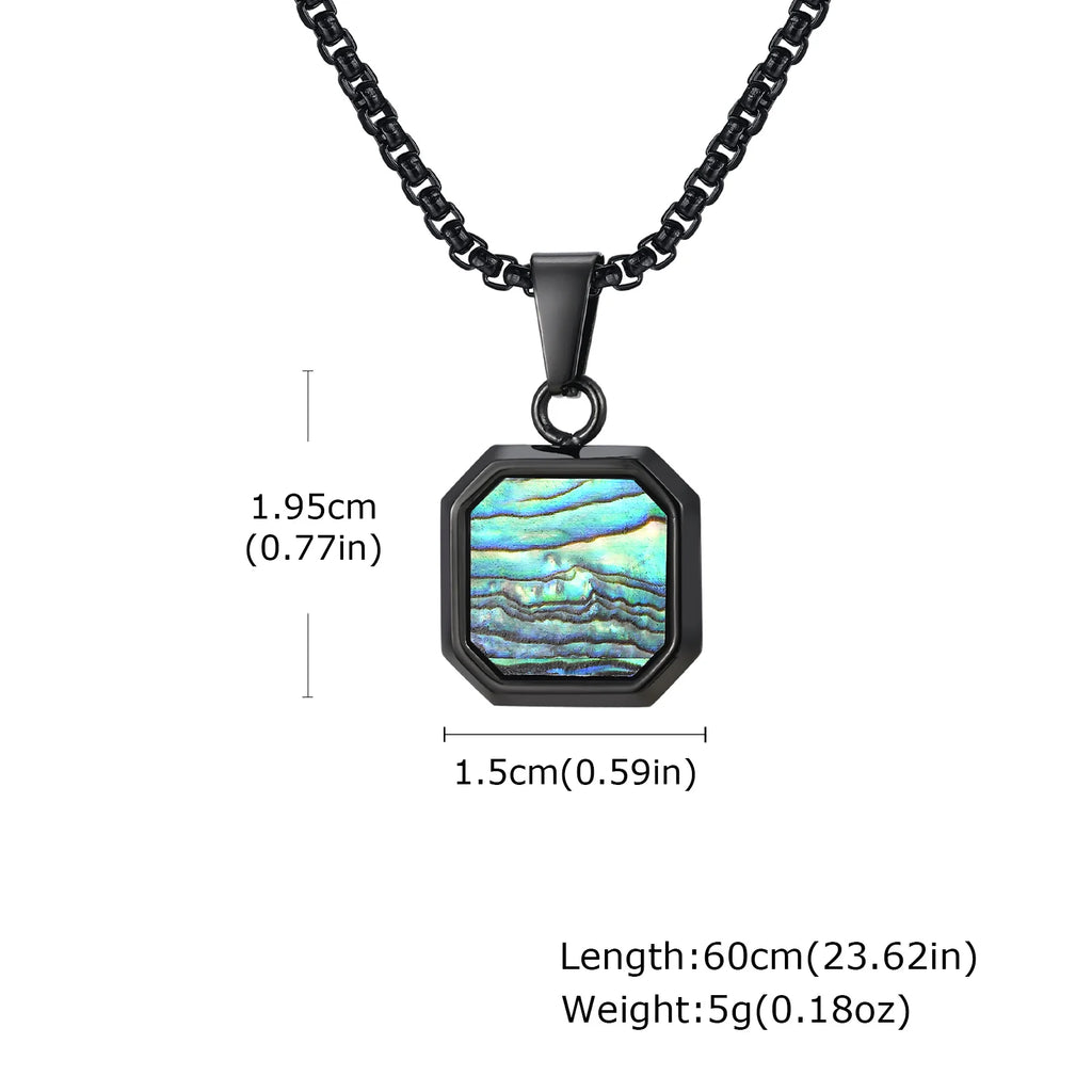 PENDRA Square Abalone Necklace