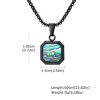 PENDRA Square Abalone Necklace