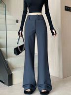 Advanced style suit pants women autumn high waisted slim fit versatile hanging down feeling casual and wide leg pants