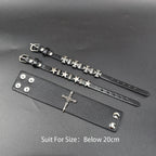 PENDRA Koraine Leather Black Skull Gothic Belt