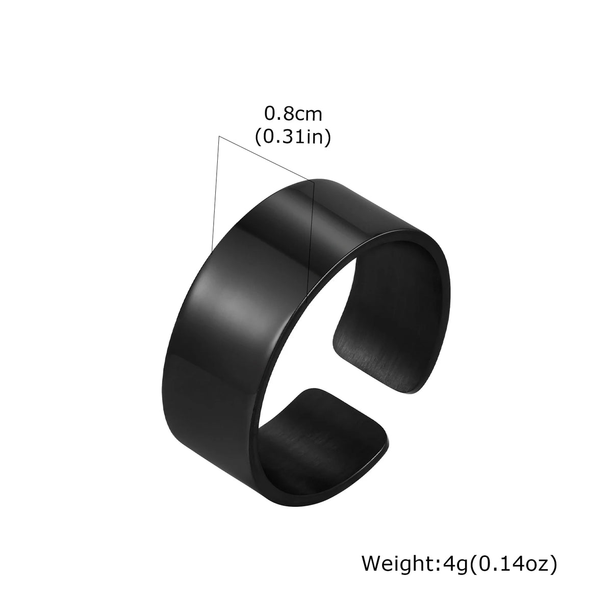 PENDRA Bend High Polished Steel Ring