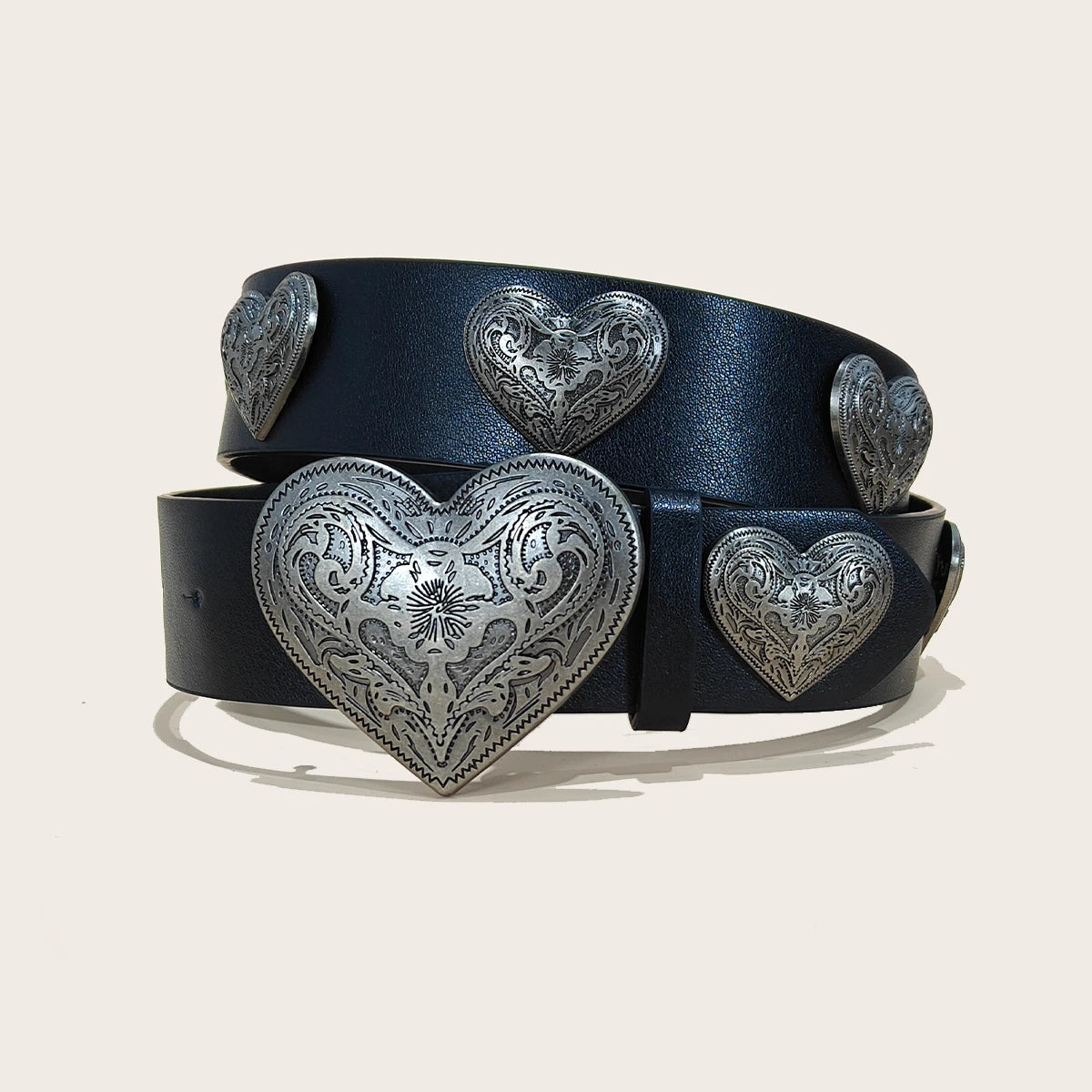 Love buckle PU leather belt Male fashion casual jeans Waistband Female Retro Designer belt leisure suitable for daily commuting
