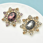 PENDRA Royale Crystal Round Flower Brooch