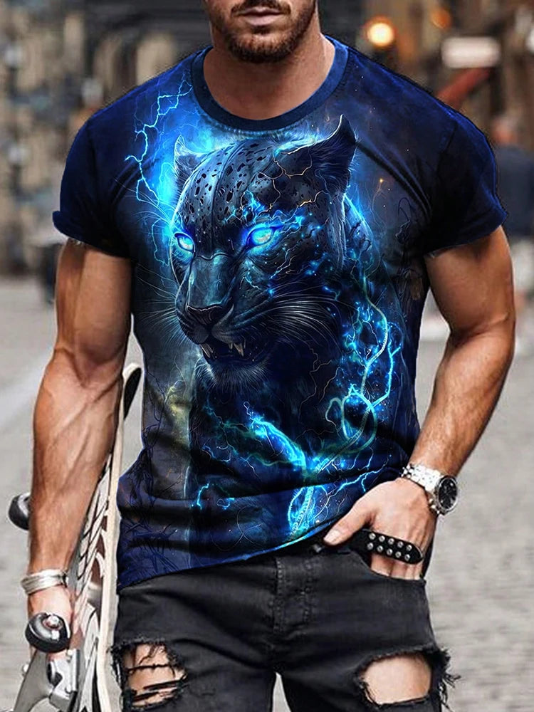 PENDRA Printed Sports Short Sleeve T-Shirt