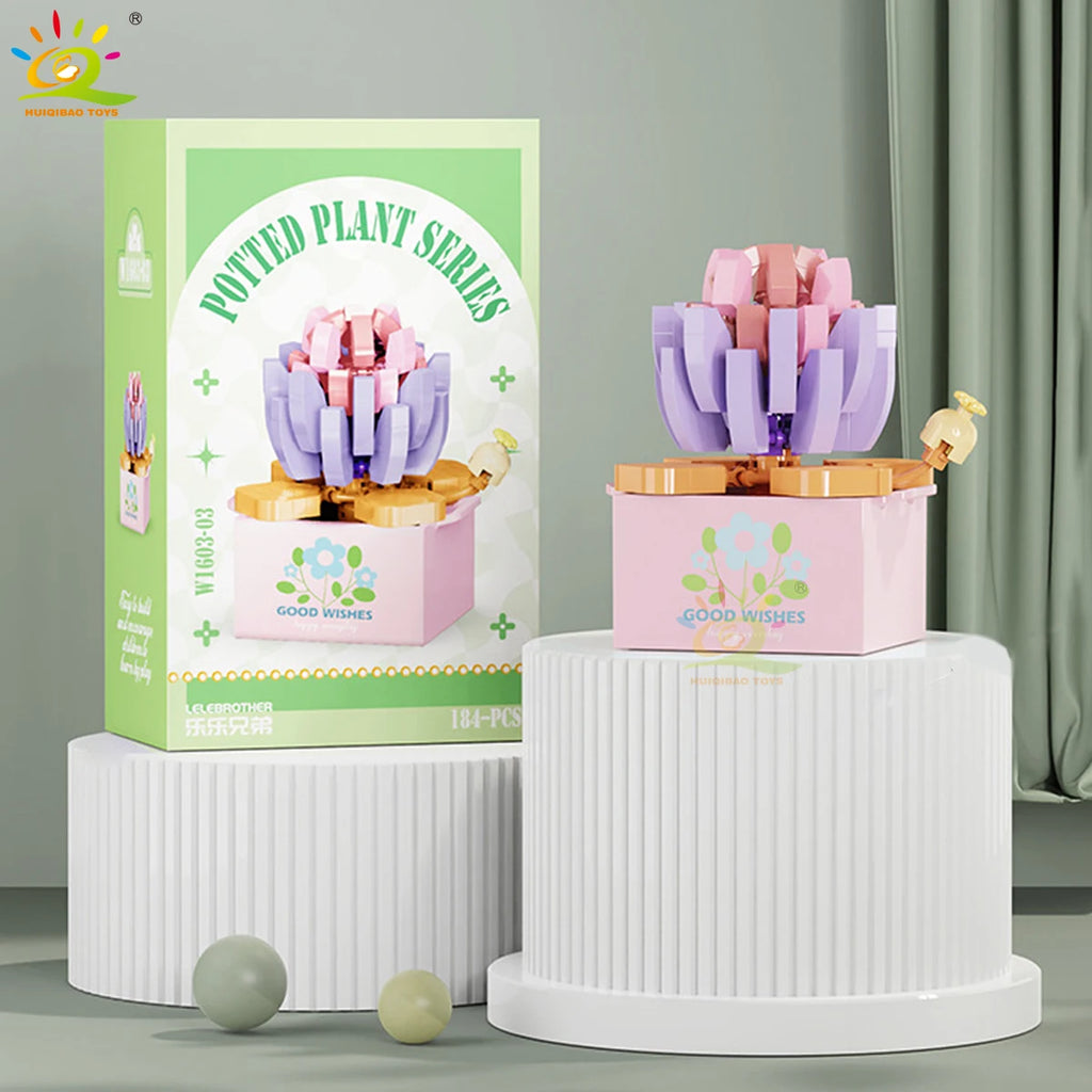 PENDRA Succulent Potted Floral Building Set
