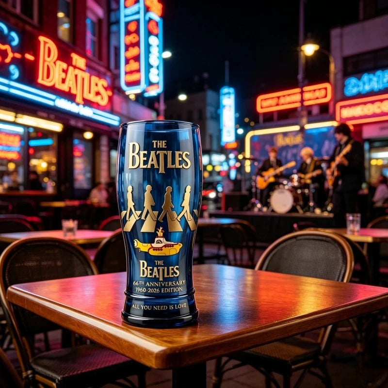 The Beatles Commemorative Glass Tumbler, Classic Abbey Road Print Tall Cup, Music Fan Collectible Decorations