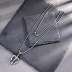 PENDRA Neptune Trident Stainless Steel Pendant Necklace
