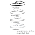 PENDRA Cuban Silver 4Pcs Bracelet