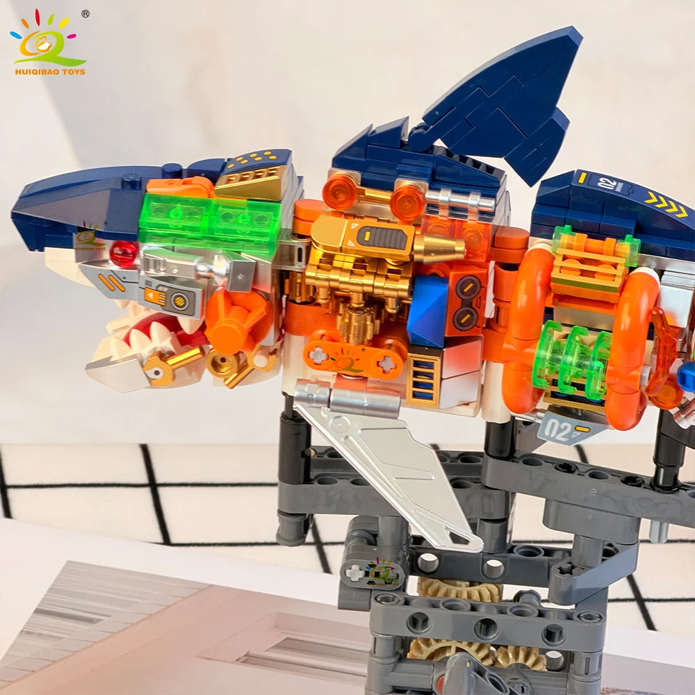 PENDRA Shark Display Mechanical Building Set