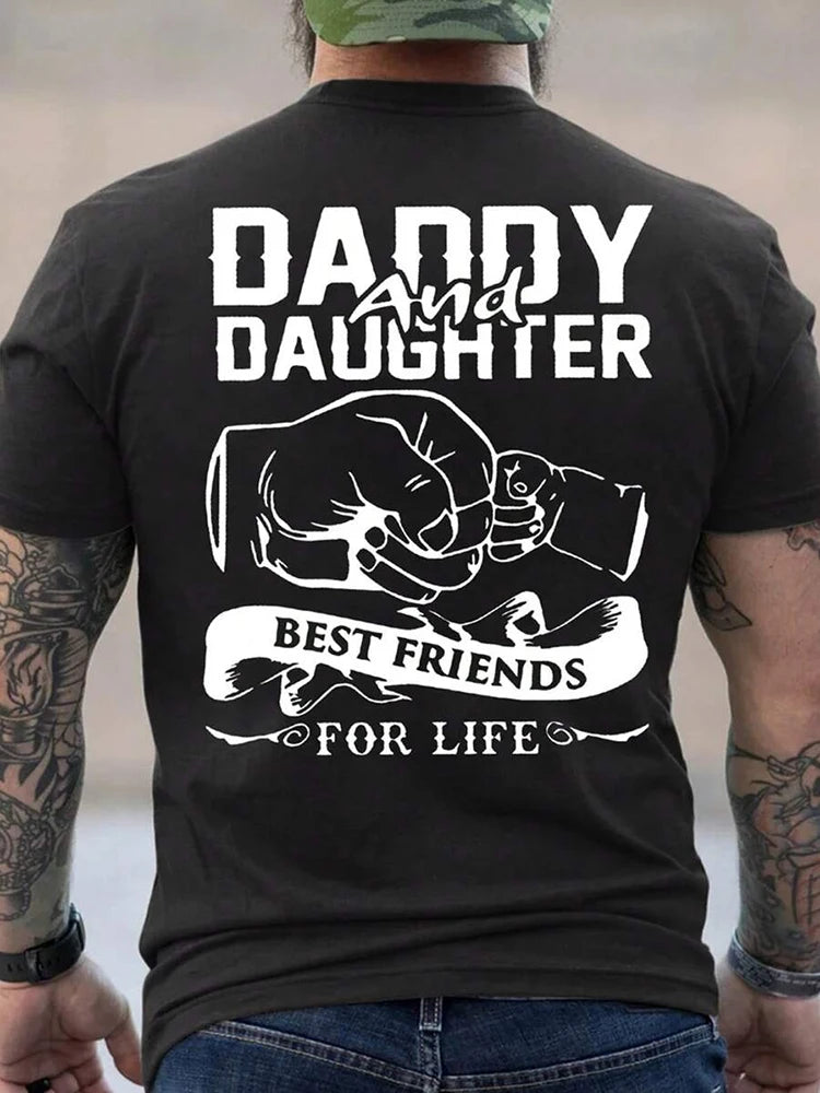 Summer Casual Everyday Men's T-shirt Outdoor Street Fashion Short-sleeved Top Father's Day Gift Monogram Printed Men's T-shirt