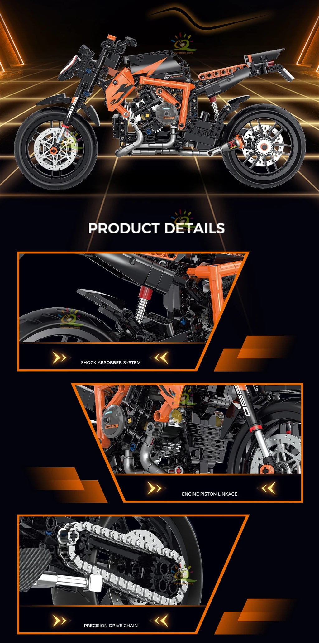 PENDRA Motorbike High Tech Building Set