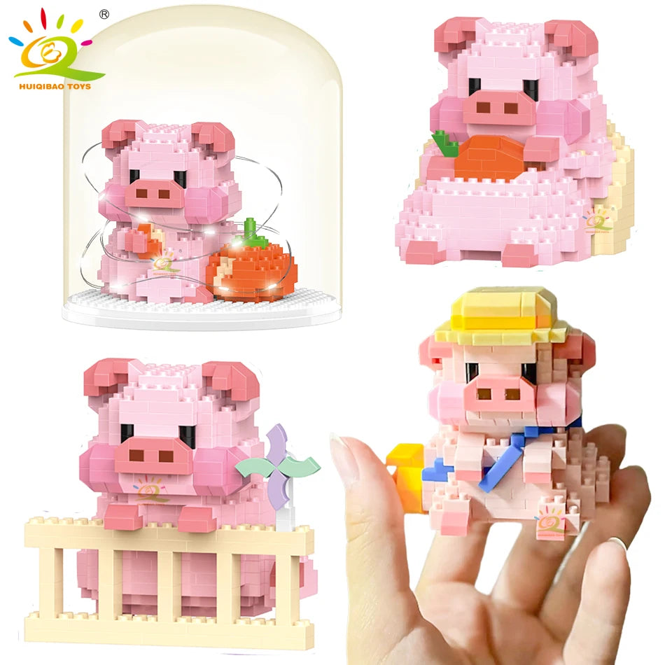 PENDRA Cute Pig Micro Building Set