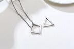 PENDRA Interlocking Triangle Pendant Necklace