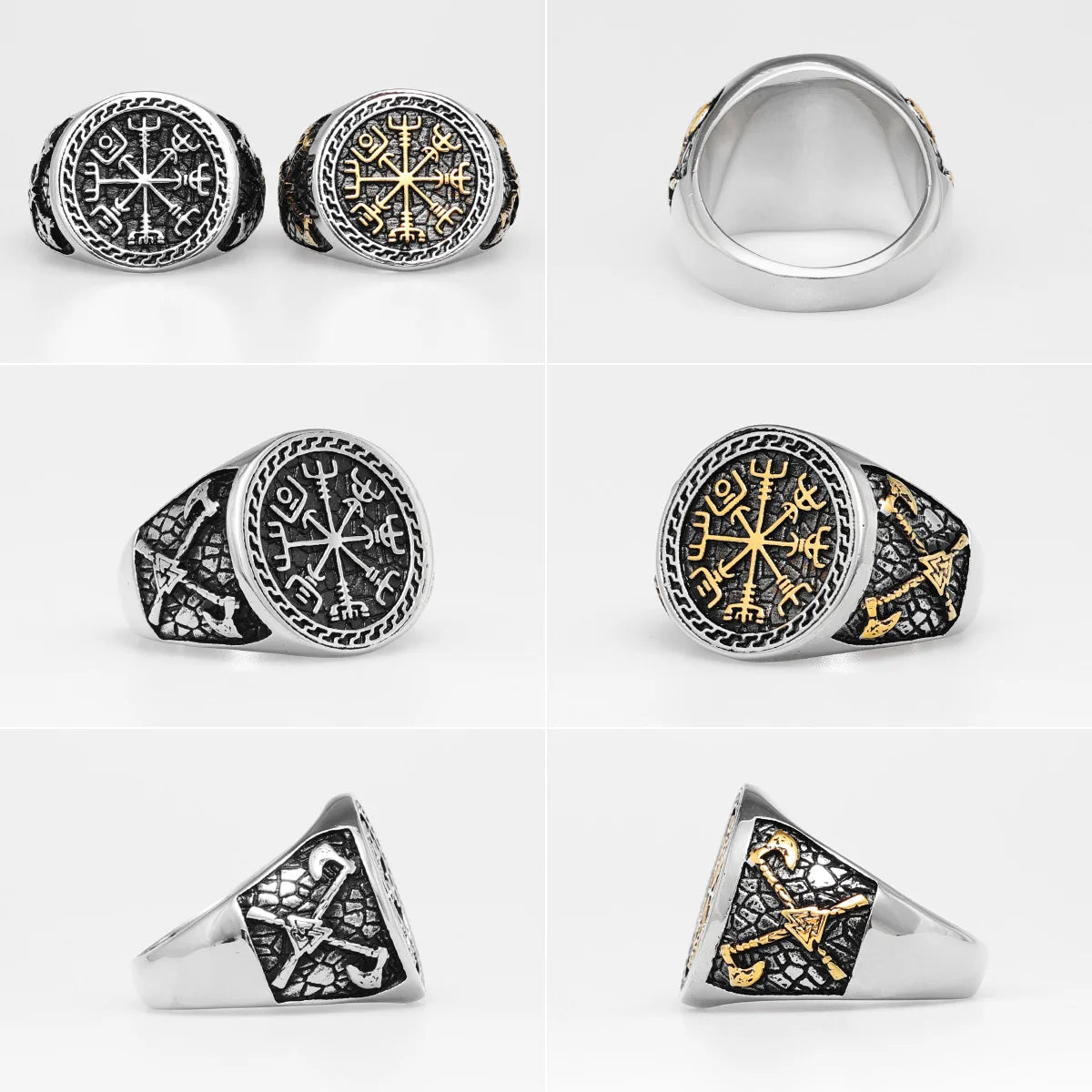 PENDRA Pirate Ax Totem Steel Ring