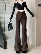 PENDRA Waist Micro Flare Fake Pants