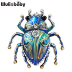 PENDRA Lovely Beetle 4-color Rhinestone Brooch