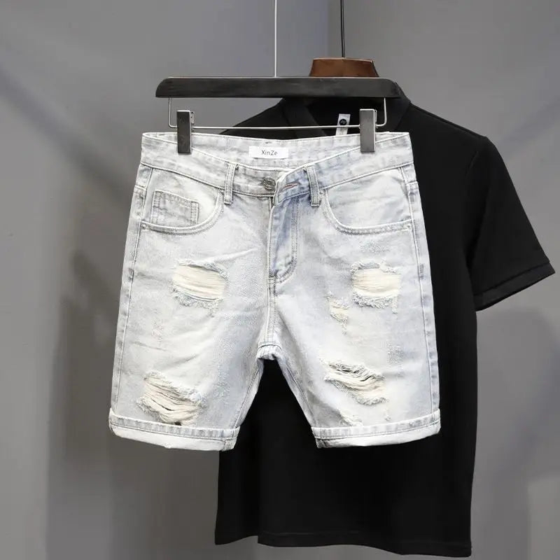 PENDRA Korean Distressed Cat Shorts
