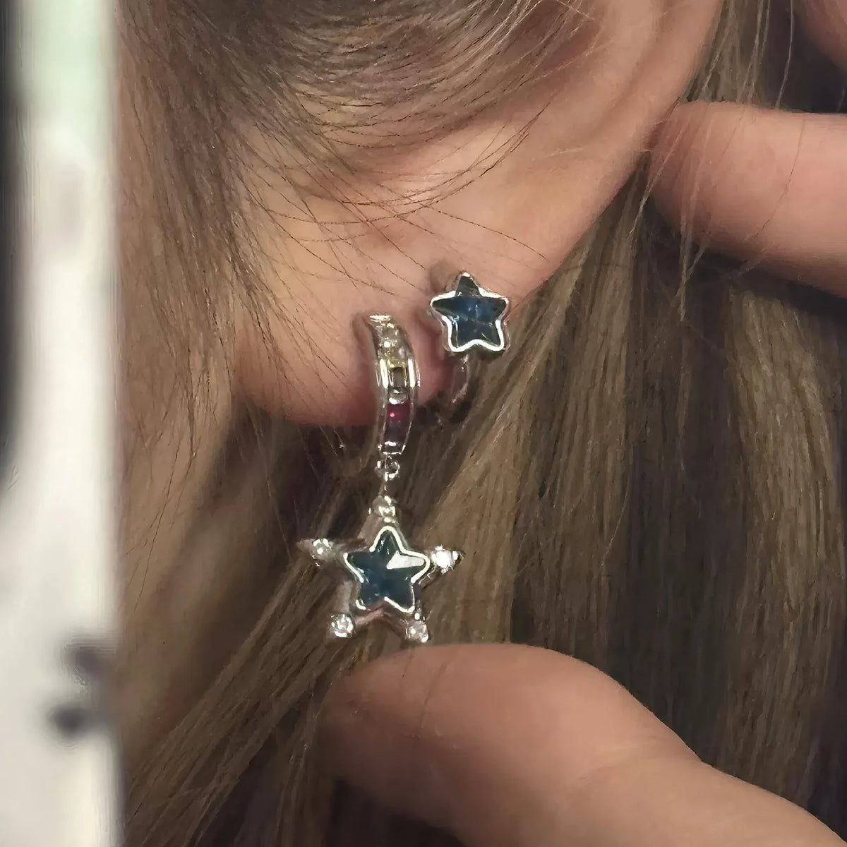 VENTFILLE 925 Sterling Silver Star Earring for Women Girl Personal Originality Trend Hip Hop Neutral Jewelry Gift Dropshipping