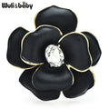 PENDRA Camellia 2-Color Classical Enamel Flower Brooch