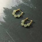 PENDRA Gold Jade Hetian Earrings