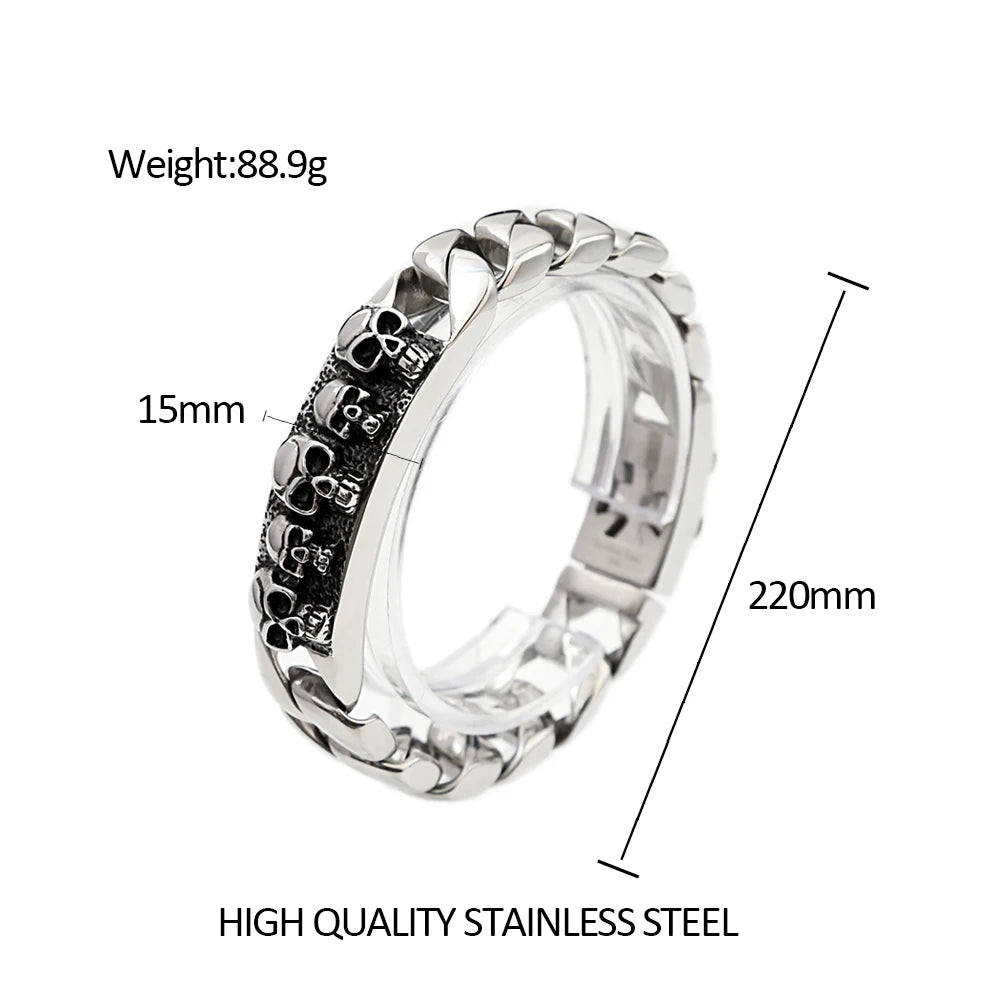 PENDRA Valknut Celtic Stainless Steel Cuff Bracelet
