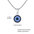 Stainless Steel Evil Eyes Necklace for Men Women,Waterproof Nazar Boncuğu Collar,Stylish Jewelry Gift