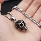 PENDRA Skullstone Gothic Black Stone Pendant