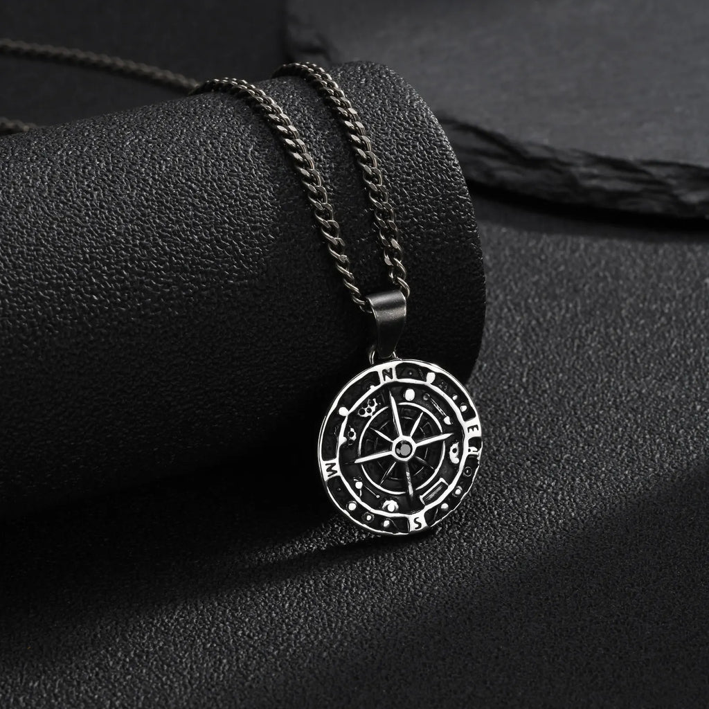 PENDRA Compass Antique Pendant Necklace