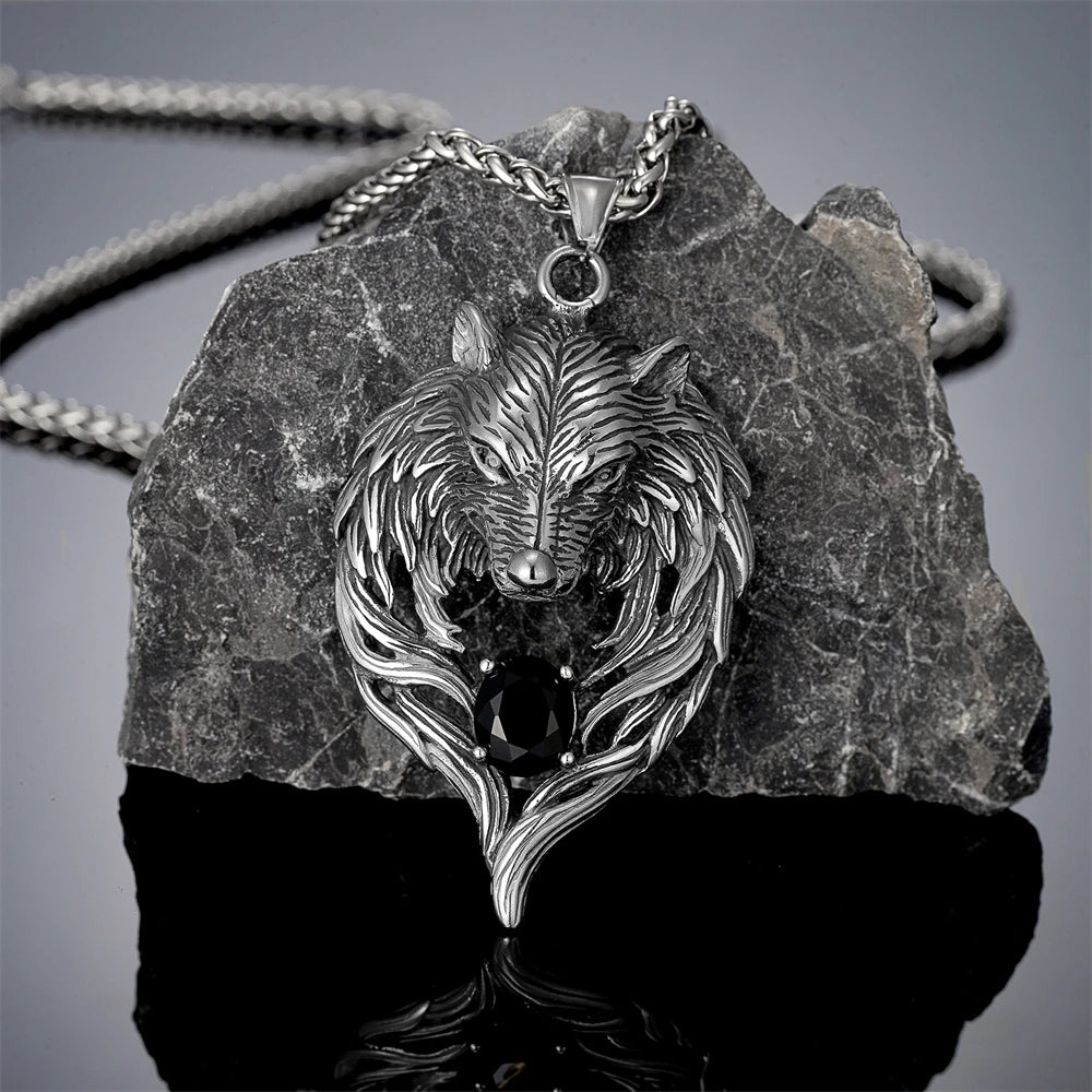 PENDRA Wolf Black Necklace