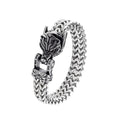 PENDRA Vikingwolf Stainless Steel Wolf Head Bangle