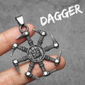 Viking Dagger Unique Amulets Men Necklaces Stainless Steel Pendant Chain Women Punk Fashion Jewelry Accessories Gifts Wholesale