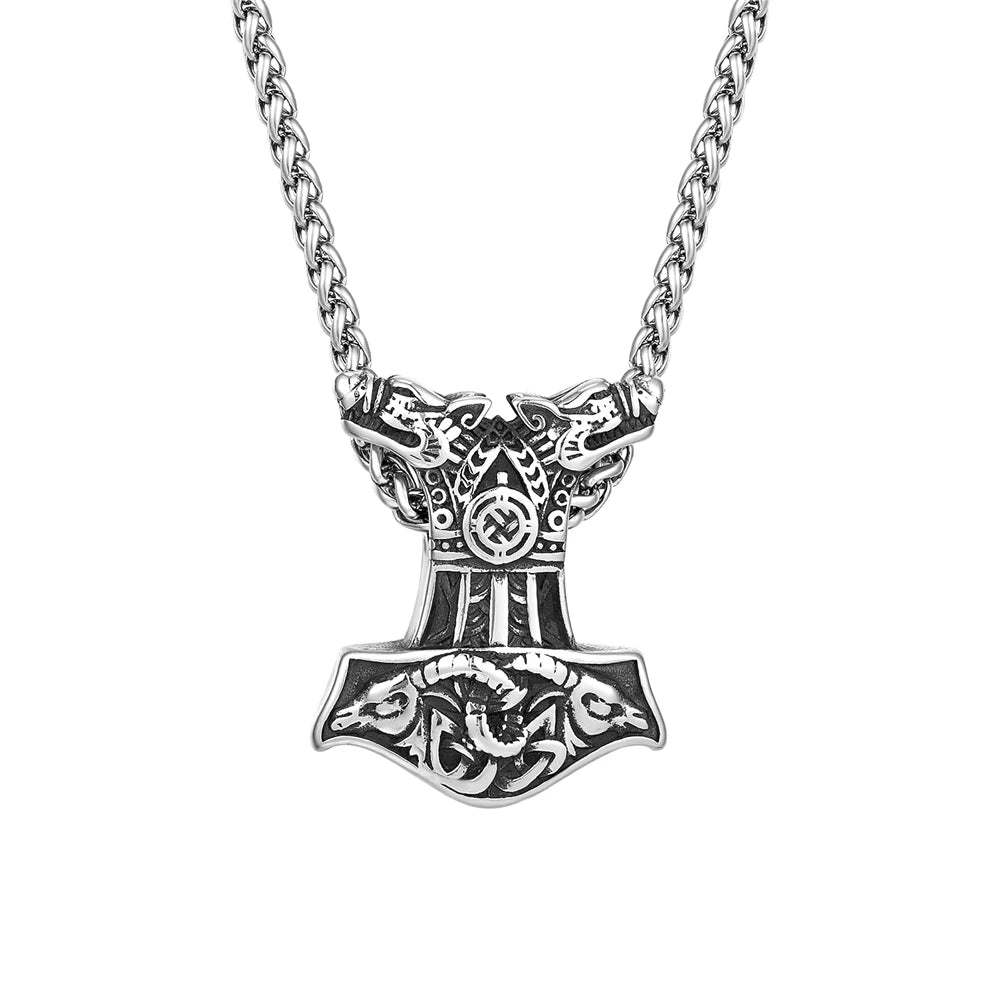 PENDRA Wolf Steel Necklace