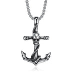 PENDRA AnchorSkull Skull Anchor Pendant Necklace