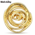 PENDRA Roselle 2-Color Artistic Metal Rose Brooch