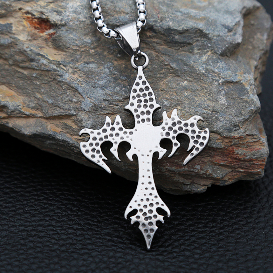 PENDRA Flamecross Gothic Flame Cross Pendant