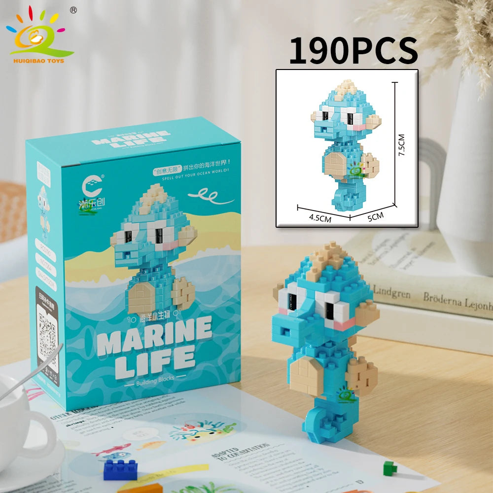 PENDRA Cute Shark Micro Building Set