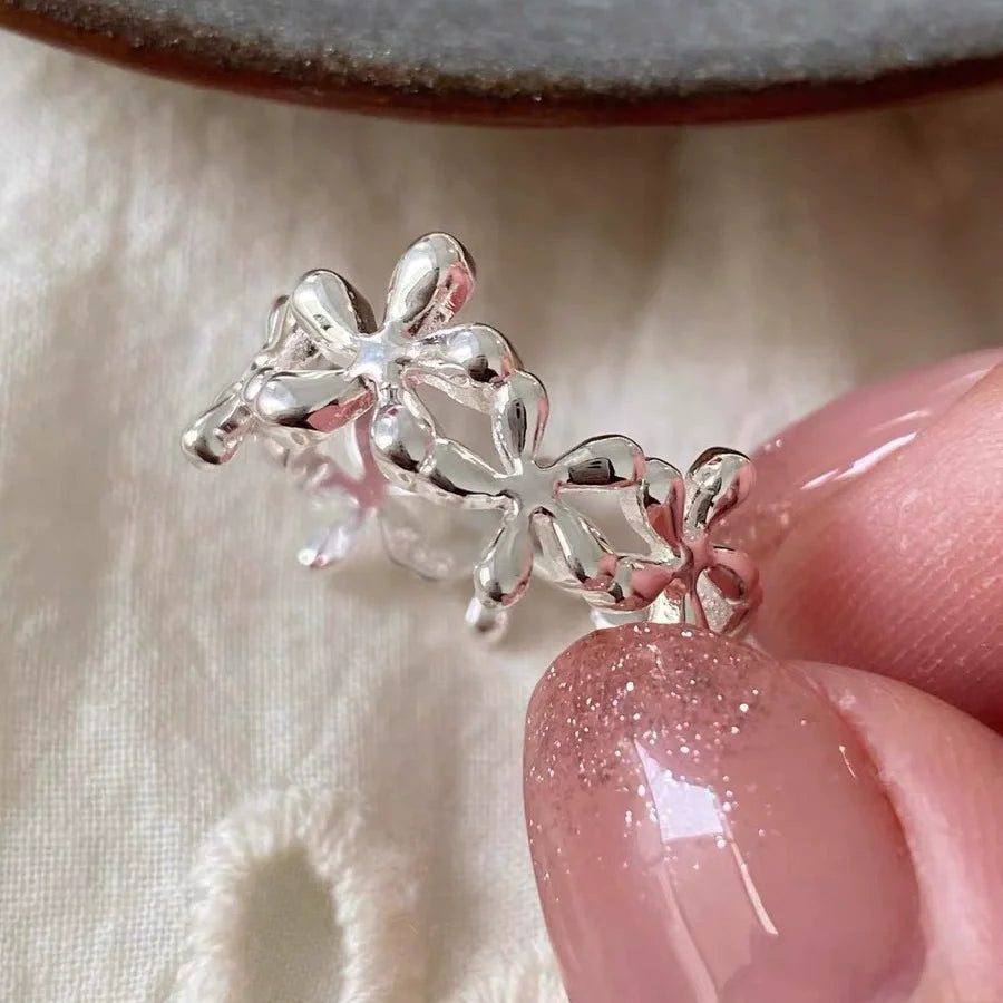 VENTFILLE 925 Sterling Silver Double Layer Vintage Twisted Ring For Female Gift Trend Open Adjustable Design Jewelry Wholesale