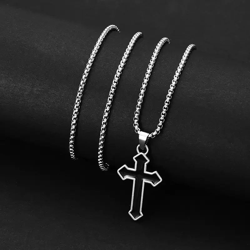 PENDRA Smoothcross Minimalist Stainless Steel Cross Necklace
