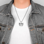 Cross Shield Crusader Stainless Steel Men Necklaces Pendants Chain Punk for Boyfriend Male Jewelry Creativity Gift Wholesale