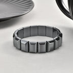16MM Chunky Hematite Bracelet for Men,Natural Protective Energy Stone Beaded Bracelet,Healling Jewelry Gift