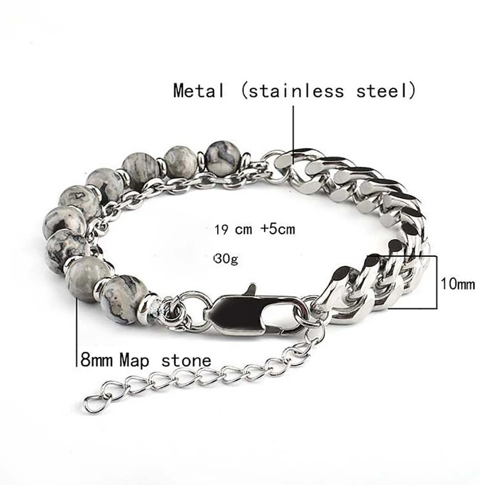 PENDRA Chain Black Steel Bracelet