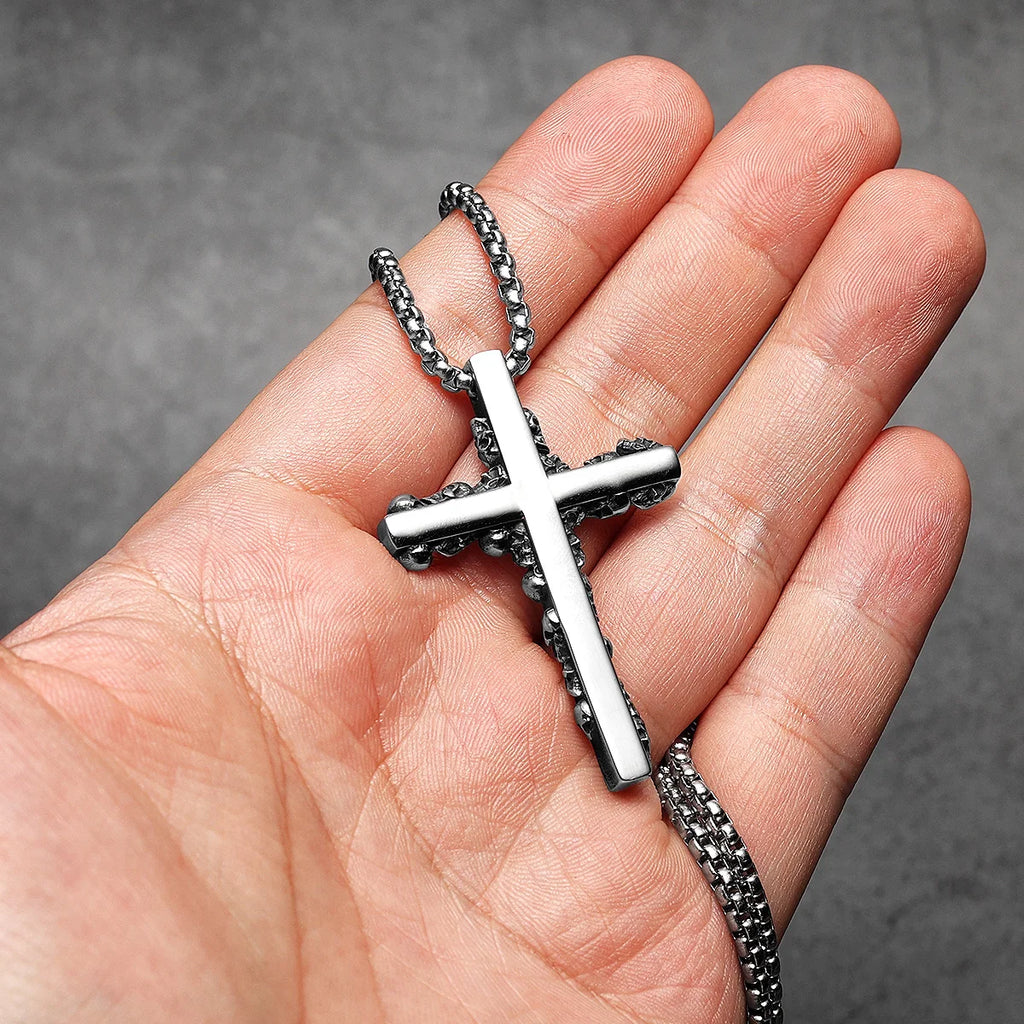 PENDRA Skull Cross Steel Necklace