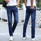 New Youths Men's Summer Jeans Stylish and Durable Trendy Denim Pants Korean Style Men's Slim Fit Cowboy Solid Denim Pants