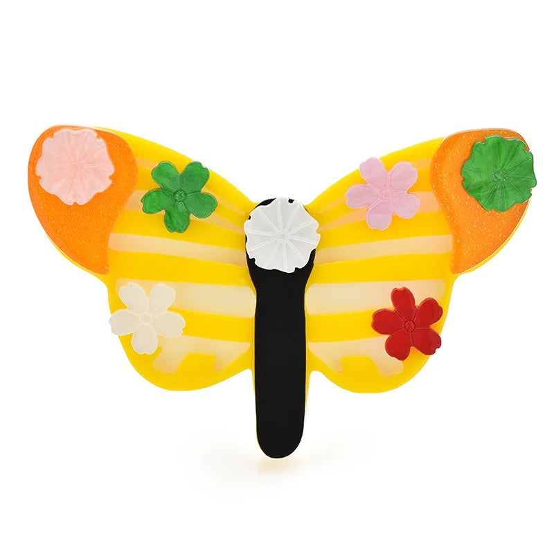 PENDRA Acrylic Cartoon Butterfly Brooch